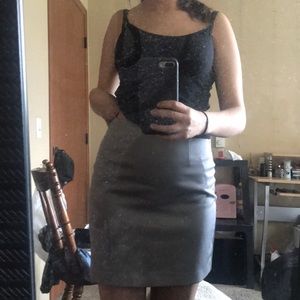 Grey pencil skirt